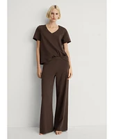 Mango Women's Plain Cotton Pajama Pants