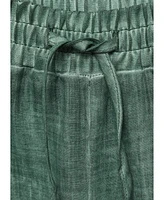 Mango Women's Overdyed Design Ramie Pants