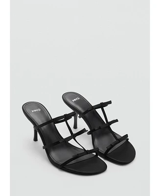 Mango Women's Strappy Heeled Bow Sandals