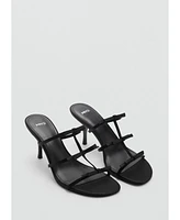 Mango Women's Strappy Heeled Bow Sandals
