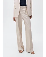 Mango Women's Straight-Fit Suit Pants