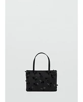 Mango Women's Flower Applique Handbag