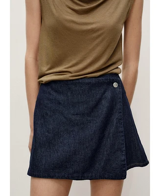 Mango Women's Denim Skort