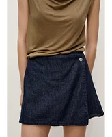 Mango Women's Denim Skort