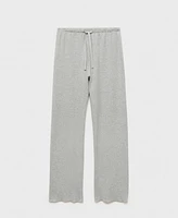 Mango Women's Double-Sided Cotton Pajama Pants