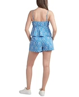 Bcx Juniors' Floral-Embroidered Peplum Camisole Top