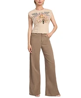 Guess Women's Parakeet Graphic Print Corset-Waist T-Shirt