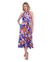 Eliza J Women's Printed Halter Midi Dress