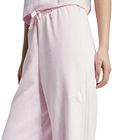adidas Women's All Szn Fleece Loose Wide-Leg Pants