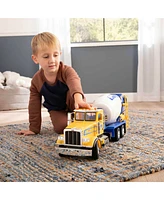 Ertl 1/16 Big Farm Yellow & Blue Peterbilt Model 367 Cement Mixer Truck