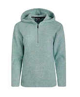 Weird Fish Women's Alisa 1/4 Zip Snow Marl Fleece Hoodie