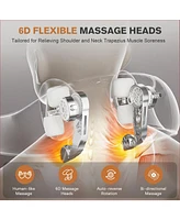 Sugift Deep Tissue 6D Neck Massager Cordless Shiatsu Shoudler Massager with Heat Therapy