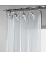Half Price Drapes Aspen White Textured Faux Linen Sheer Curtain