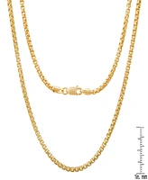 Steeltime Unisex 14K Gold Plated Box Link Chain Necklace