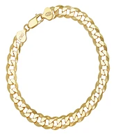 Steeltime Unisex Silver Diamond Cut Curb Link Bracelet