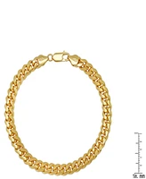 Steeltime Unisex Sterling Silver Cuban Link Chain Bracelet