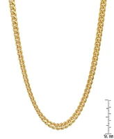 Steeltime Unisex 14K Gold Plated Cuban Link Chain Necklace