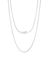 Steeltime Unisex Sterling Silver Box Chain Necklace