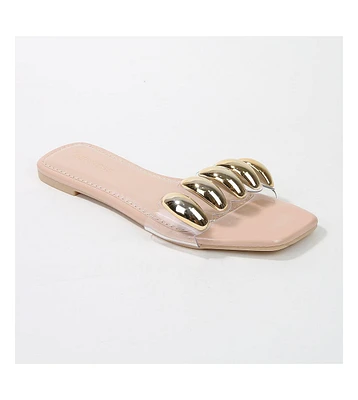 Kiki Embellished Cleat Strap Slides
