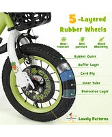 Kids Adjustable Bike with Detachable Training Wheels Safe and Fun Bicycle for Ages 4-8 Years Old