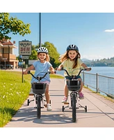 Kids Bike with Basket and Adjustable Handlebar for 3-4 Years Old
