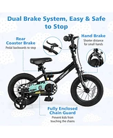Kids Bike with Adjustable Seat and Low-Step Frame for Easy Mounting