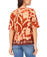 Sam & Jess Women's Paisley-Print Button-Back Shirt