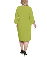 Ny Collection Plus 3/4 Sleeve Dress