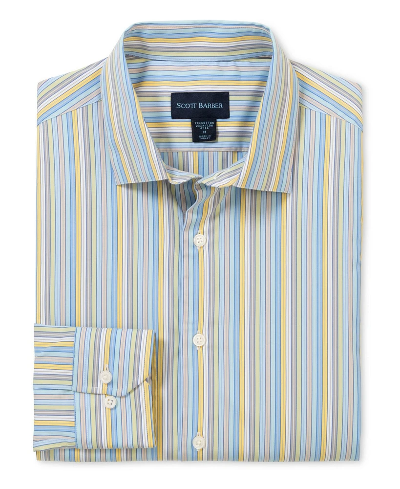 Scott Barber Men's Stretch Stripe, Multi Color
