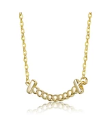 Kids 14K Gold Plated Bar Accents Chain Necklace