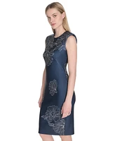 Calvin Klein Women's Sleeveless Scuba Sheath Dress