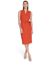 Calvin Klein Women's Sleeveless Midi Sheath Dress