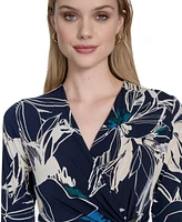 Calvin Klein Women's Twisted Long-Sleeve Sheath Dress
