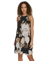 Calvin Klein Women's Sleeveless Chiffon Shift Dress