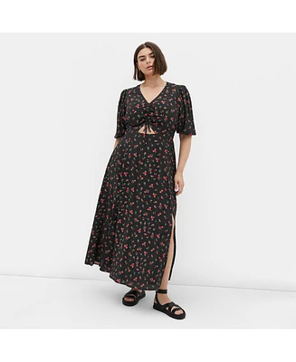 City Chic Plus Jolene Print Maxi Dress