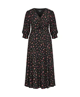 City Chic Plus Jolene Print Maxi Dress