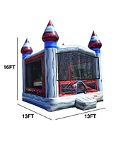 JumpOrange Titanium Commercial Grade Bounce House 13x13 for Kids and Adults (with Blower), Basketball Hoop, Outdoor Indoor, Bouncer Jumper, Birthday P