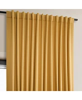 Half Price Drapes Dandelion Gold Extra Wide Textured Faux Linen Room Darkening Curtain
