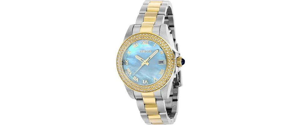 Invicta Women's Angel Quartz 3 Hand Light Dial Watch