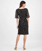 Connected Women's Butterfly-Sleeve Sheath Dress