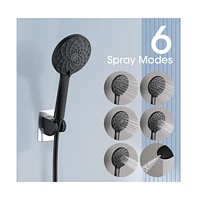 Rainsken Shower Head, 10 Inch High Pressure Rainfall Shower Head/Handheld Shower Combo with 11 Inch Extension Arm