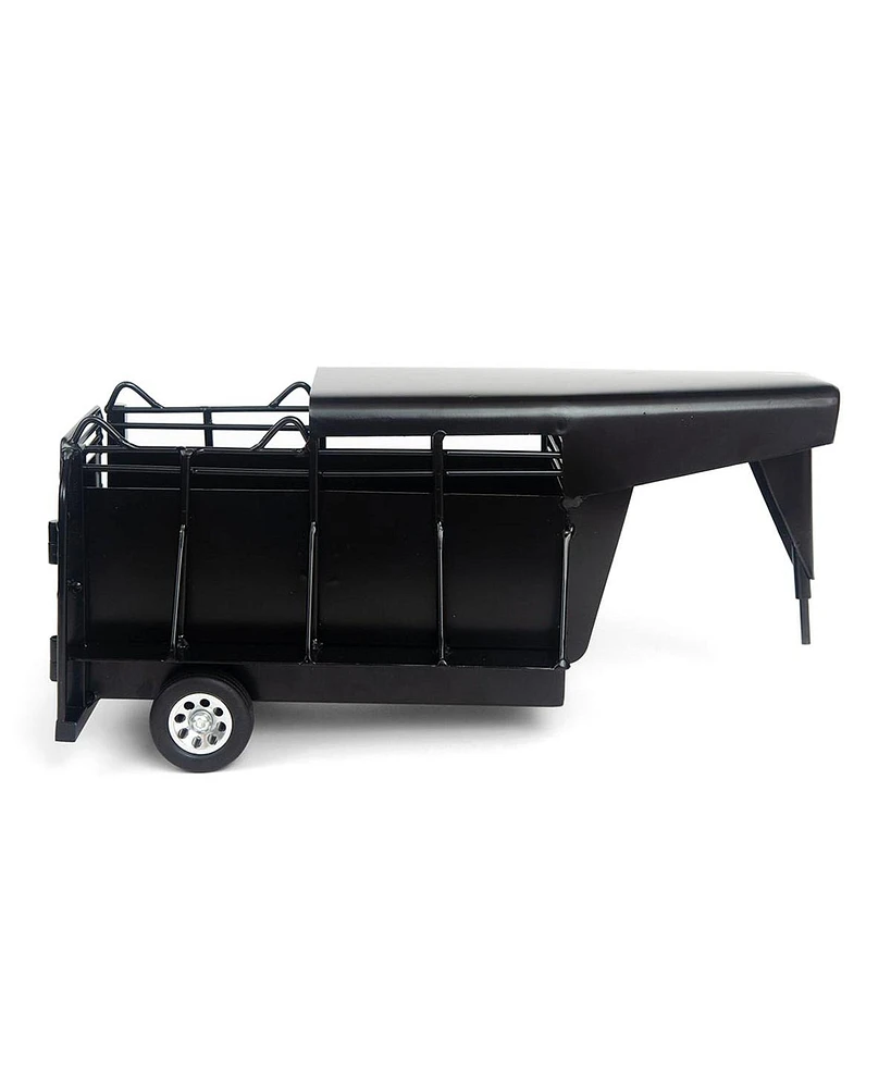 1/16 Little Buster Toys Black Gooseneck Half Top Trailer