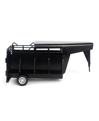 1/16 Little Buster Toys Black Gooseneck Half Top Trailer