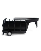 1/16 Little Buster Toys Black Gooseneck Half Top Trailer