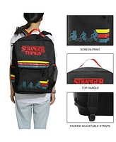 Stranger Things Logo & Silhouettes Black 18.5” Backpack