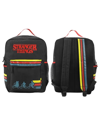 Stranger Things Logo & Silhouettes Black 18.5” Backpack