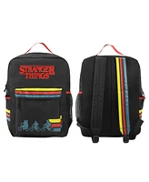 Stranger Things Logo & Silhouettes Black 18.5” Backpack