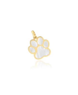 The Lovery Mother of Pearl Paw Charm 14k Gold