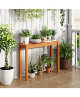 Wooden Plant Stand Outdoor Indoor Solid Wood Flower Pot Holder Display Shelf