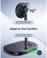 Baseus MagSafe-Compatible 3 in 1 Wireless Charger Stand, Qi2 Certified 15W Wireless Charging Station, Fast Cooling iPhone Charger for iPhone16/15, App